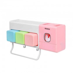 Multi-purpose Shelving Toothbrush Holder Wall-mounted Automatic Toothpaste Squeezer