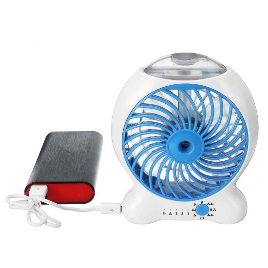 Multifunction Mini Fan Portable Humidifier USB Atomizing Cooler Fan Mist Fan