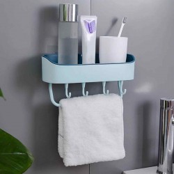 Multifunctional Free-Perforated Wall Hanging Large Space Storage Baskets with Removable Hook