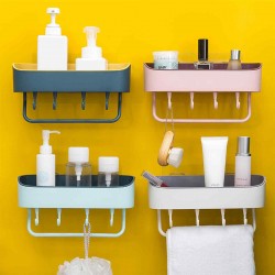 Multifunctional Free-Perforated Wall Hanging Large Space Storage Baskets with Removable Hook