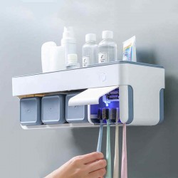 Multifunctional Wall-mounted Toothbrush Holder UV Smart Toothbrush Sterilizer