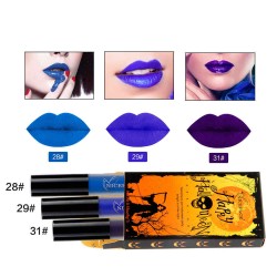 NICEFACE Halloween Matte Lipstick Liquid Lip Gloss Kit Suit Retro Pumpkin Nude Makeup