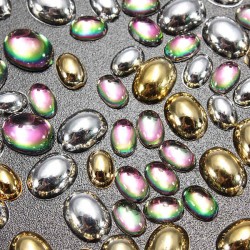 Nail Art or Mobile Phone Metal Oval Stickers