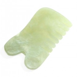 Natural Jade Stone Guasha Gua Sha Board Comb Shape Manual Massage Healthy Beauty Massager Tool