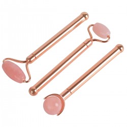 Natural Pink Jade Roller Healthy Body Head Neck Foot Facial Manual Massager Anti Ageing