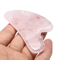 Natural Rose Quartz Jade Stone Gua Sha Board Manual Scraping Plate Face Body SPA Acupuncture Massage Relaxation Massager Health Care