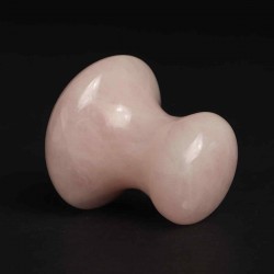 Natural Rose Quartz Mushroom Gua Sha Scraping Massage Tool Crystal Jade Massage Stone for Facial SPA Relaxing Gua Sha Borad Manual Massager