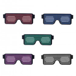 Neon LED Light Up Shades Glasses Glowing Flashing Sunglasses Party Decoration