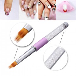 Nylon Hair Purple Nail Ombre Brush Manicure Tools DIY Design Drawing Painting Pen