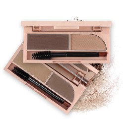 O.TWO.O 2 In 1 Eyebrow Powder Waterproof Makeup Eye Liner Gel Lasting Brown Black