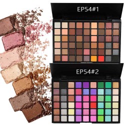POPFEEL 54 Colors Eye Shadow Shimmer Glitter Waterproof Natural Matte Eyeshadow Palette