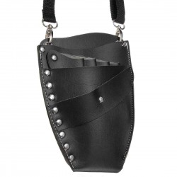 PU Leather Barber Hair Scissor Bag Hairdressing Holster Holder Case with Waist Shoulder Belt