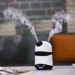 Panda Dual-Nozzle Ultrasonic Aroma Diffuser Air Humidifier Aromatherapy Mist Maker Low Noise