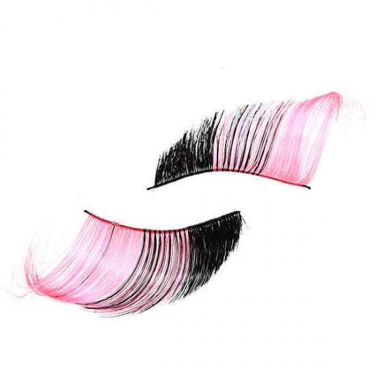 Party Fancy Long Feather Girl Makeup False Fake Eyelashes