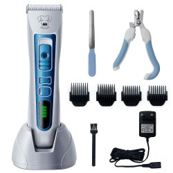 Pet Shaver Hair Clipper Low Noise Cordless Electric Dog Cat Grooming Trimmer Kit