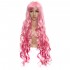 Pink Long Wavy Bangs Cosplay High-temperature Fiber Wig With Cap