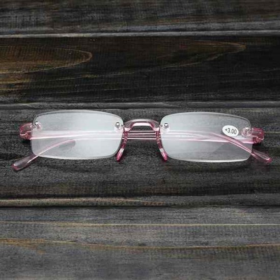 Pink Rimless Light Presbyopic Reading Glasses Fatigue Relieve Strength 1.0 1.5 2.0 2.5 3.0 Pink Rimless Light Presbyopic Reading Glasses Fatigue Relieve Strength 1.0 1.5 2.0 2.5 3.0