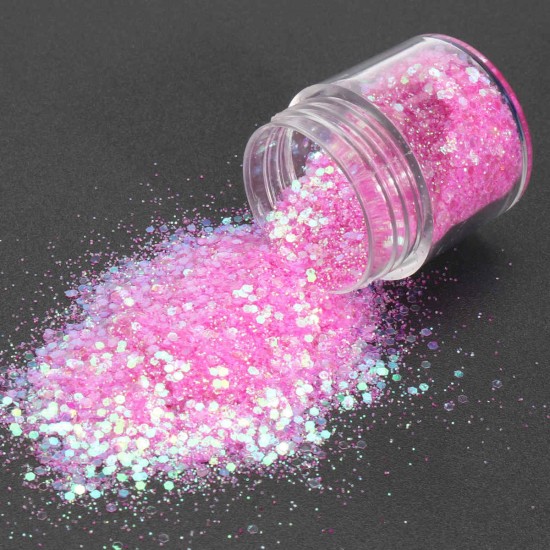 Pink Shining Mixed Glitter Powder Sequins Nail Art Decoration Dust Rose Red Mermaid Effect Ornaments