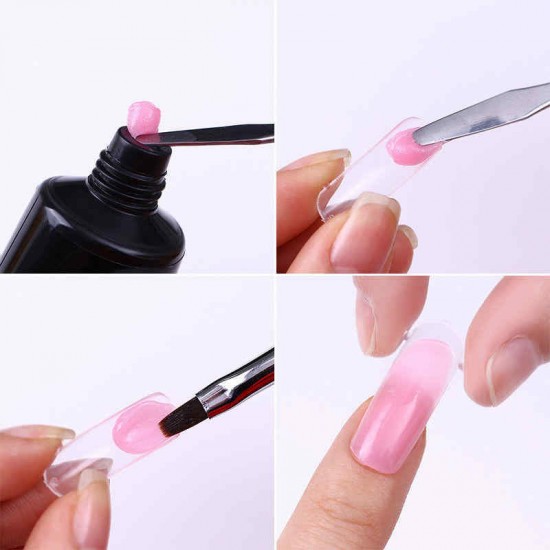 Poly Gel Kit Clear White Pink Nail Builder Tips Extension UV LED Brush Gel Mold Poly Gel Kit Clear White Pink Nail Builder Tips Extension UV LED Brush Gel Mold
