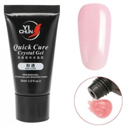 Poly Gel Kit Clear White Pink Nail Builder Tips Extension UV LED Brush Gel Mold