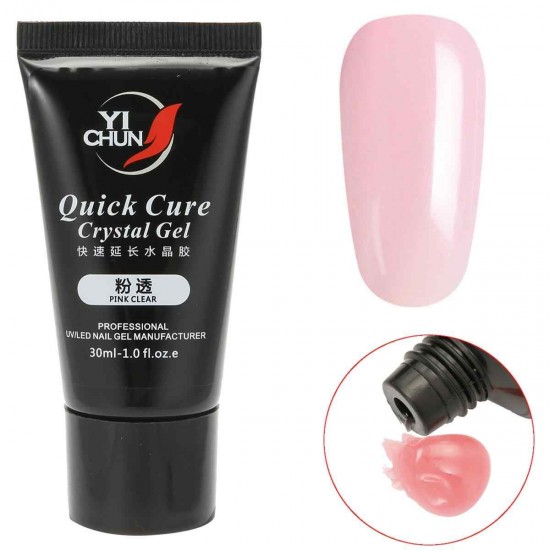 Poly Gel Kit Clear White Pink Nail Builder Tips Extension UV LED Brush Gel Mold Poly Gel Kit Clear White Pink Nail Builder Tips Extension UV LED Brush Gel Mold