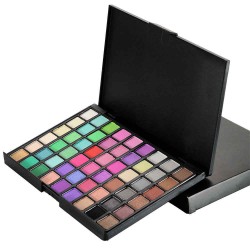 Popfeel 54 Colors Eyeshadow Palette Matte Shimmer Glitter Nude Pigmented Metallic Finish Eye Shadow