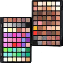 Popfeel 54 Colors Eyeshadow Palette Matte Shimmer Glitter Nude Pigmented Metallic Finish Eye Shadow
