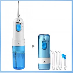 Portable Cordless Water Flosser 150ML Electric Oral Irrigator With 4 Jet Tips Plus 1 Nasal Aspirator Nozzle USB Recharging Oral Health