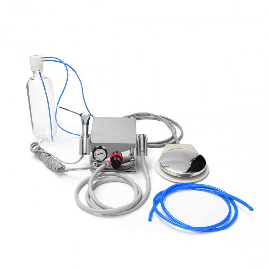 Portable Dental Turbine Unit 3 Way 4 Hole & 600ml Bottle Air control Foot switch Dental Tools Portable Dental Turbine Unit 3 Way 4 Hole & 600ml Bottle Air control Foot switch Dental Tools
