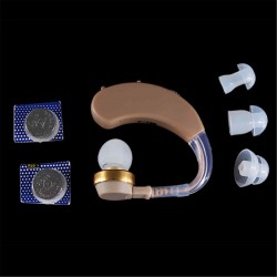 Portable Digital Tone Hearing Aids Aid Deaf-aid Behind The Ear Sound Earphone Amplifier Adjustable with 4 Earplugs