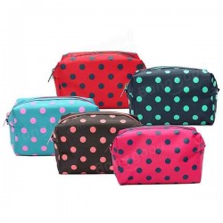 Portable Dot Makeup Bag Large Capacity Cosmetic Bags Storage Travel Women