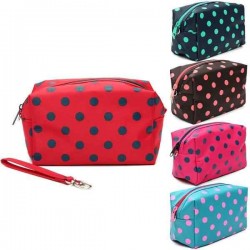 Portable Dot Makeup Bag Large Capacity Cosmetic Bags Storage Travel Women