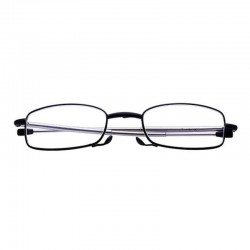 Portable Folding Comfortable Reading Glasses Metal Full Frame With Case