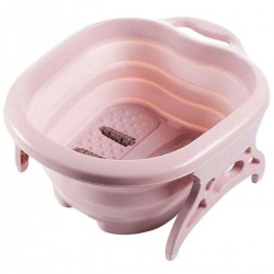 Portable Folding Travel Foot Wash Feet Spa Bubbling Massage Bath Tub Bucket Care