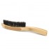 Portable Men Boar Bristle Beard Brush Facial Hair Shaving Brush Long Bamboo Handle