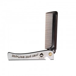 Portable Men Folding Comb Stainless Steel Beard Comb Pocket Beard Styling Tool