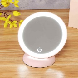 Portable Touch Screen LED Makeup Mirrors Rotatable Desktop Table Lamp Cosmetic Mirror Magnet Wall Mounted