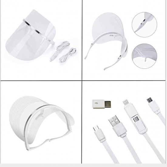 Pro Photon 3 LED Facial Mask Anti-Wrinkles Aging Pore Tightening Therapy Beauty Machine Pro Photon 3 LED Facial Mask Anti-Wrinkles Aging Pore Tightening Therapy Beauty Machine