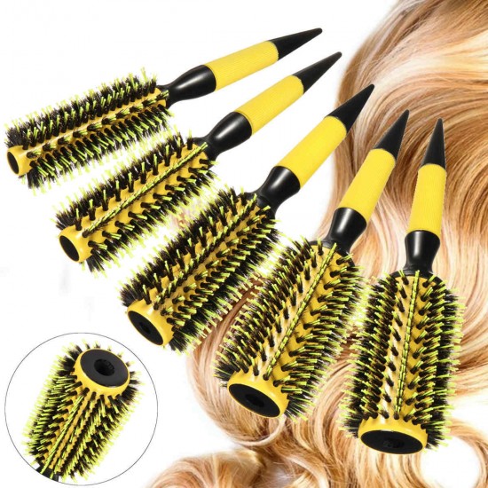 Pro Round Brush Curly Hair Roller Brush Nylon Bristle Hairbrush Comb Salon Tools Pro Round Brush Curly Hair Roller Brush Nylon Bristle Hairbrush Comb Salon Tools