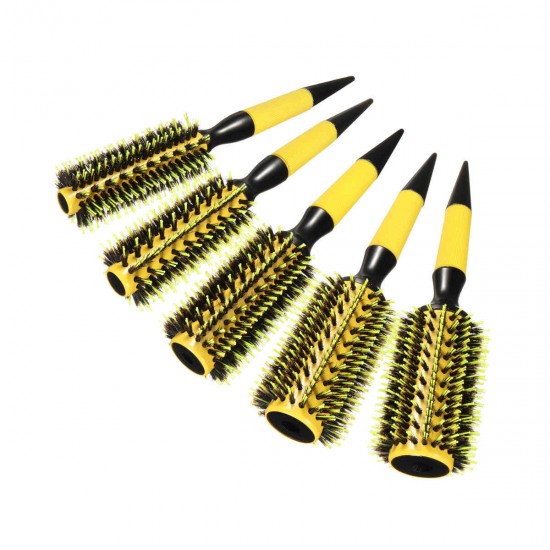 Pro Round Brush Curly Hair Roller Brush Nylon Bristle Hairbrush Comb Salon Tools Pro Round Brush Curly Hair Roller Brush Nylon Bristle Hairbrush Comb Salon Tools