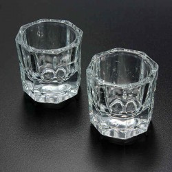 Professional Nail Art Crystal Glass Cup For Acrylic Liquid Powder