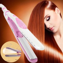Professional Steam Vapor Ceramic Flat Iron Hair Straightener Styler Straight