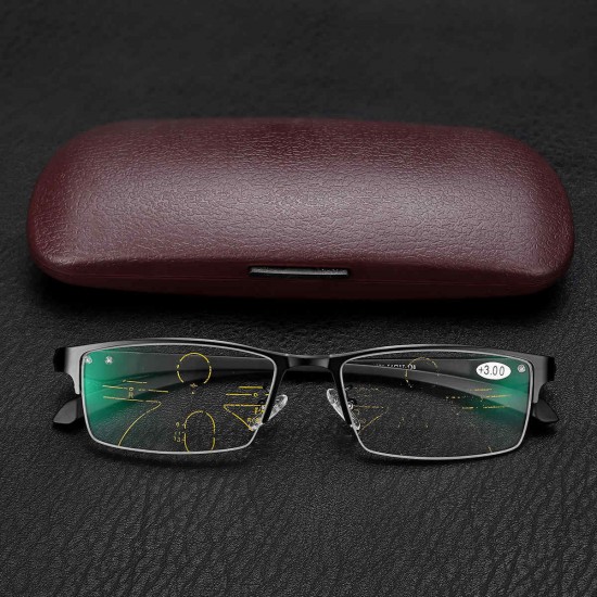 Progressive Multi Focus Photochromic Half Rimless Reading Glasses Sunglasses Progressive Multi Focus Photochromic Half Rimless Reading Glasses Sunglasses