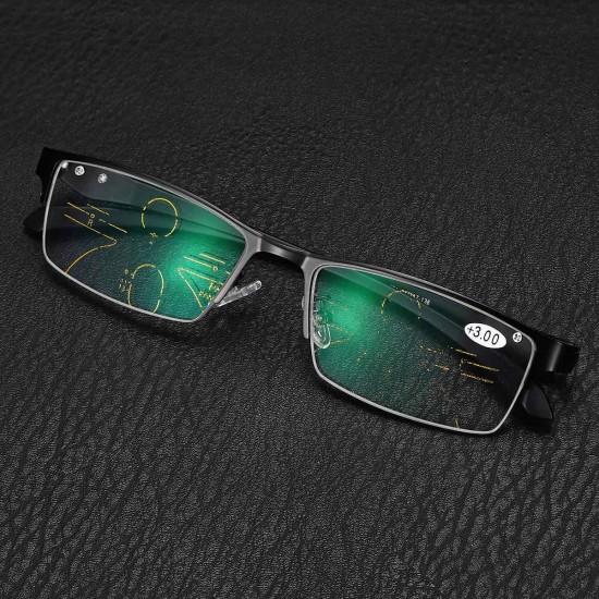 Progressive Multi Focus Photochromic Half Rimless Reading Glasses Sunglasses Progressive Multi Focus Photochromic Half Rimless Reading Glasses Sunglasses