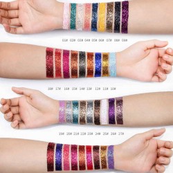 Puadier Glitter Eye Shadow Powder Shimmer Party Makeup Powder Long-Lasting Eye Makeup Powder