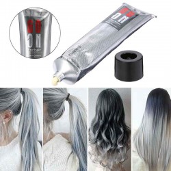 Punk Style Unisex Grannyhair Light Gray Color Permanent Hair Cream Dye 100ml