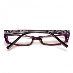 Purple Female Diamond Flower Frame Presbyopic Reading Glasses Eyeglasses 1.0 1.5 2.0 2.5 3.0 3.5
