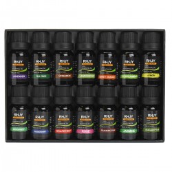 RHJY 14pcs 100% Pure Natural Aromatherapy Essential Oil Therapeutic Plant Aroma Diffuser 10ml