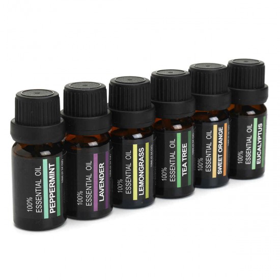 RHJY 6Pcs/Set 10ml Pure Natural Aromatherapy Essential Oils Therapeutic Plant RHJY 6Pcs/Set 10ml Pure Natural Aromatherapy Essential Oils Therapeutic Plant