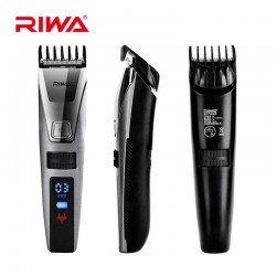 RIWA K3 Waterproof Cordless Hair Clipper LCD Display Men's Hair Trimmer Rechargeable Haircut Machine Biuld-in Comb Design